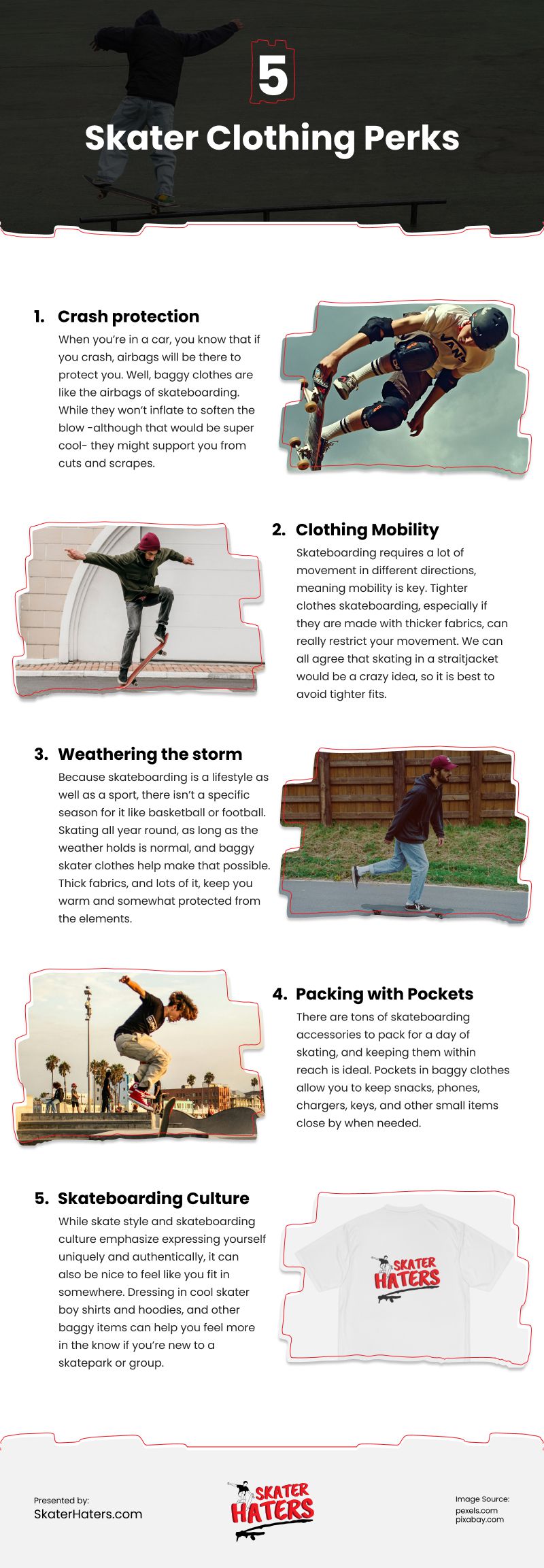 5 Skater Clothing Perks Infographic