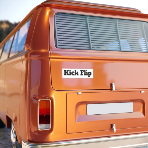 Kick Flip Bumper Sticker