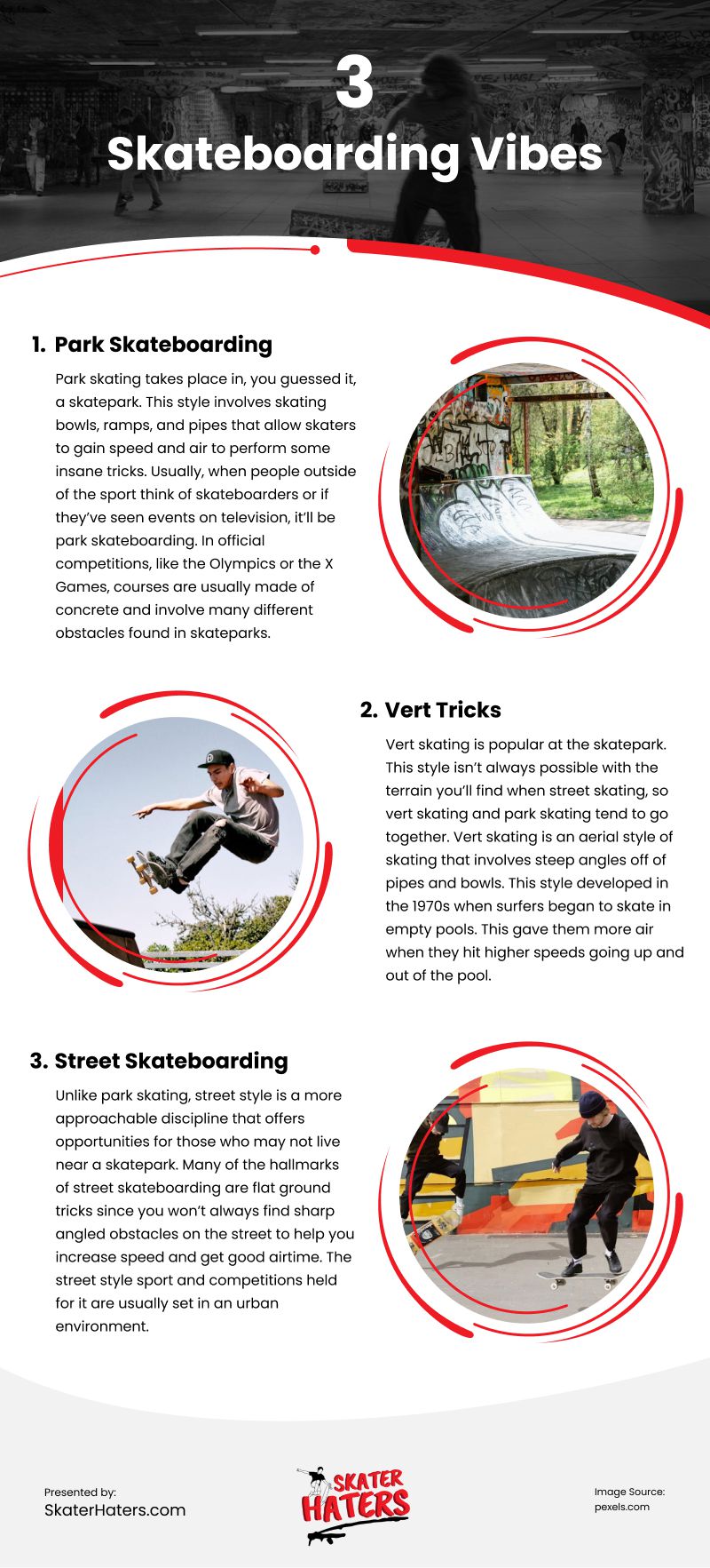 3 Skateboarding Vibes Infographic